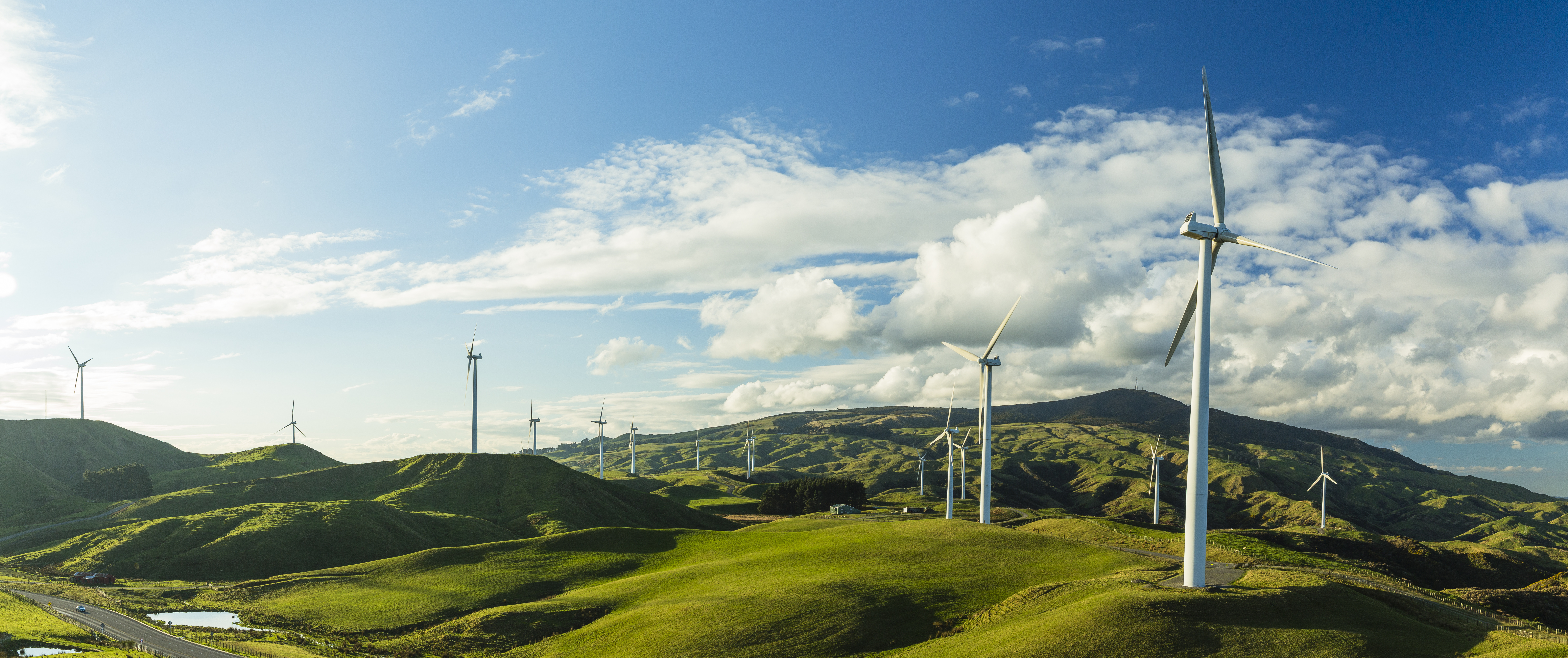 Panoramic image with wind turbines