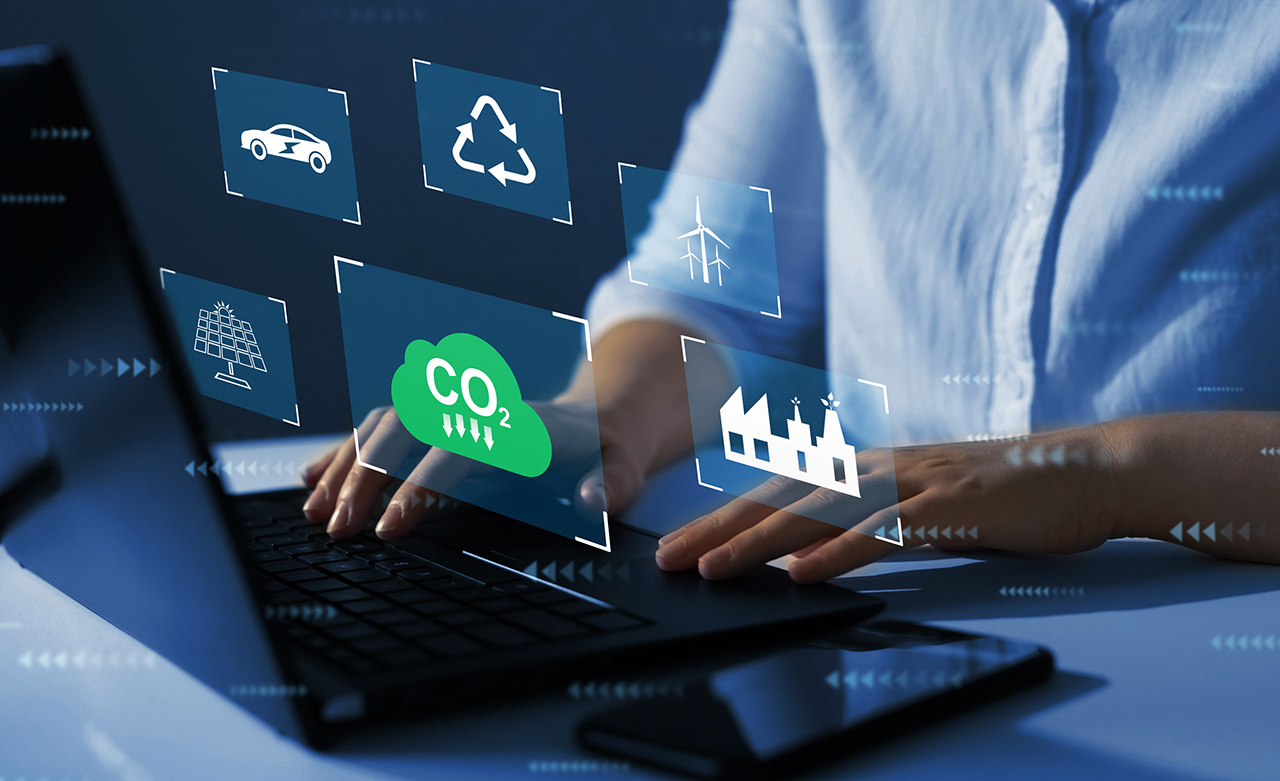 Renewable energy-based green businesses can limit climate change and global warming.Sustainable development and green business based on renewable energy. Reduce CO2 emission concept. , Renewable energy-based green businesses can limit climate change